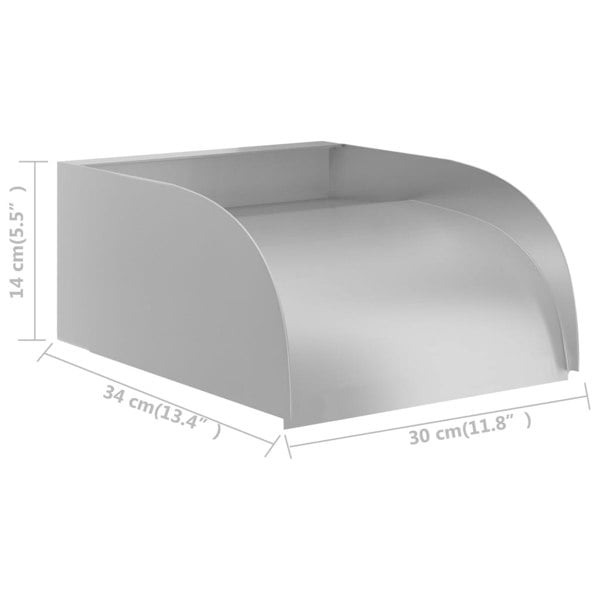 Berkfield Waterfall 30x34x14 cm Stainless Steel 304
