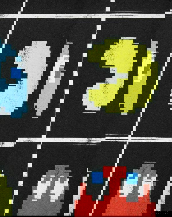 Pacman Mens Black Game Over Short Sleeved T-Shirt