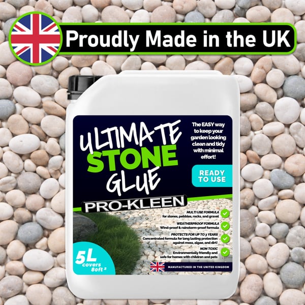 ProKleen Pro-Kleen Ultimate Stone Glue 20L (Covers 360 ft2) - Stone Glue Binder For Gravel, Stones, Slate & Mulch