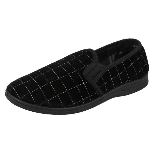 Spot On Mens Spot On Check Casual Slippers