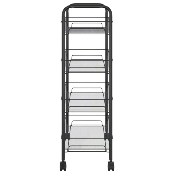 Berkfield 4-Tier Kitchen Trolley Black 46x26x85 cm Iron