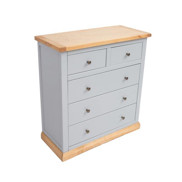 Cabinet Bits Bomporto 5 Drawer Chest of Drawers Brass Knob