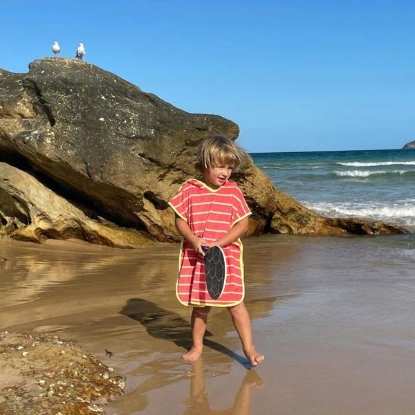 Tom & Teddy Coral & Lime Stripe