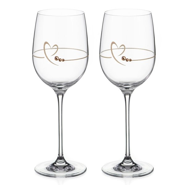 'Heart of Gold' Wine Glasses - Set of 2