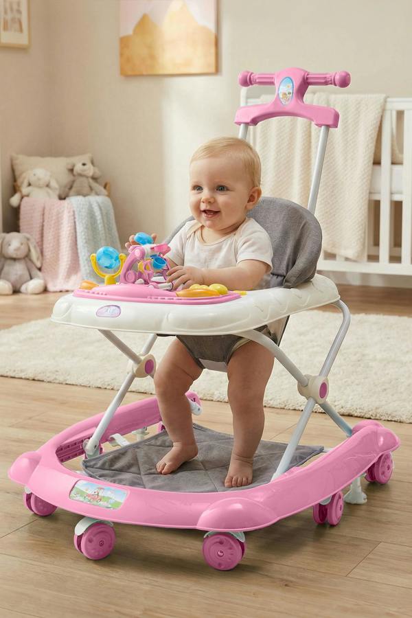 Living and Home Foldable & Adjustable Baby Walker