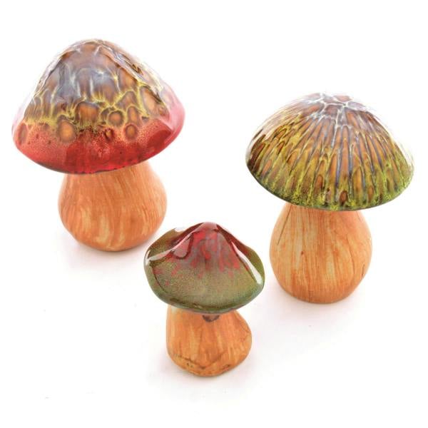Ceramic Toadstools (3)