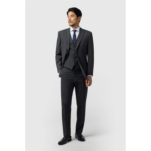 Limehaus Regular Fit Charcoal Stretch Jacket