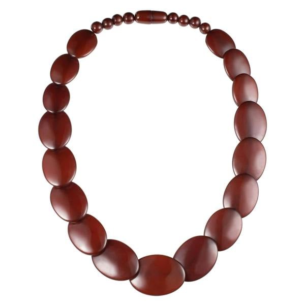Long Brown Chunky Statement Necklace for Women - namana.london