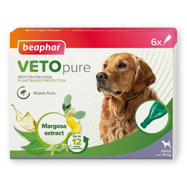 Beaphar Vetopure Med/Large Dog Spot On - 6 Pipettes