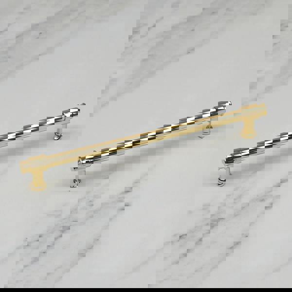 Handle & Home Polished Brass Clasp Detail T-Bar Handles