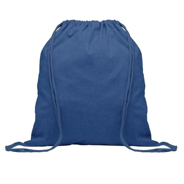 MidOcean Cabetri Colour Recycled Cotton Drawstring Bag - Royal Blue - 