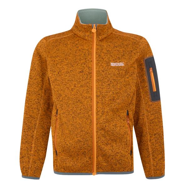 Regatta Childrens/Kids Newhill Fleece Jacket - Bright Marigold/Glacier
