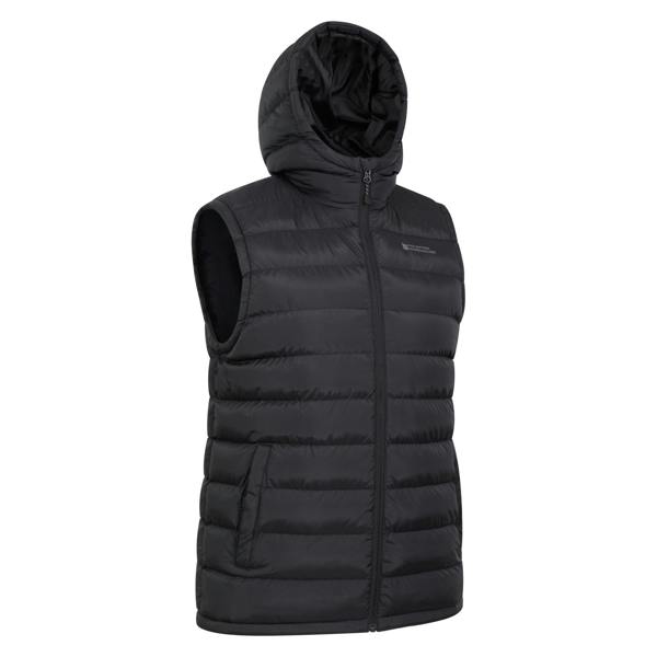 Mountain Warehouse Mens Seasons Hooded Padded Gilet - Black - 