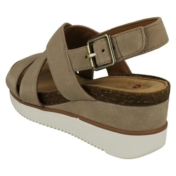 Clarks Ladies Clarks Slingback Wedge Heeled Sandals Lizby Cross