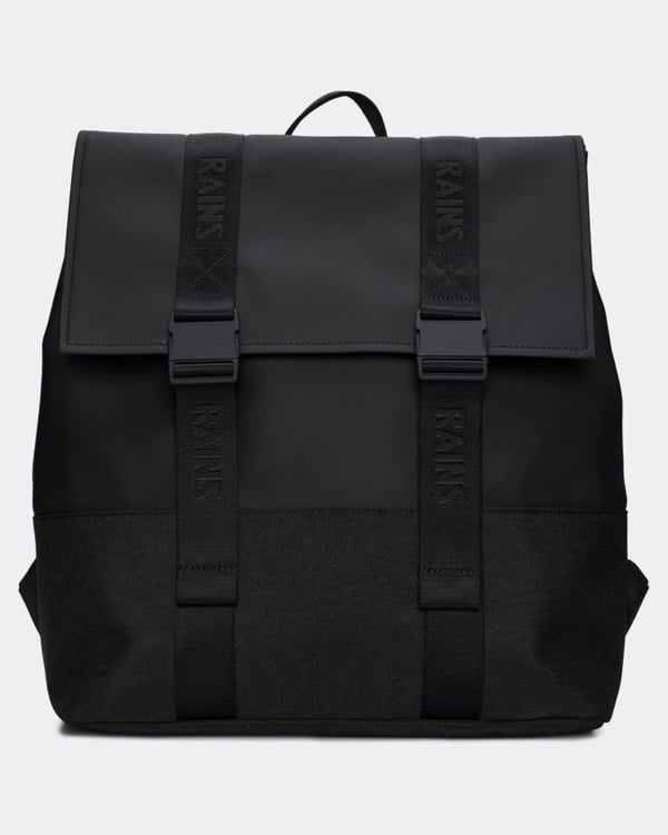 Rains Unisex Trail MSN Bag - 01 Black - CHO - Designer Unisex Bags