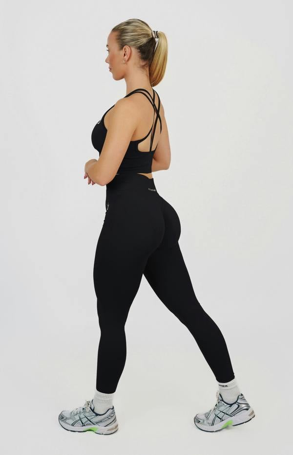 V3 Apparel Form Seamless Scrunch Leggings & Sports Bra Set - Black