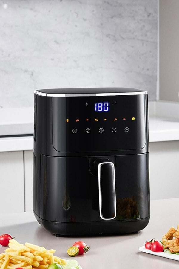 Living and Home 5.5L Smart Air Fryer Oven 8 Modes Roaster with Touch Screen, Adjustable Temp, Timer Function