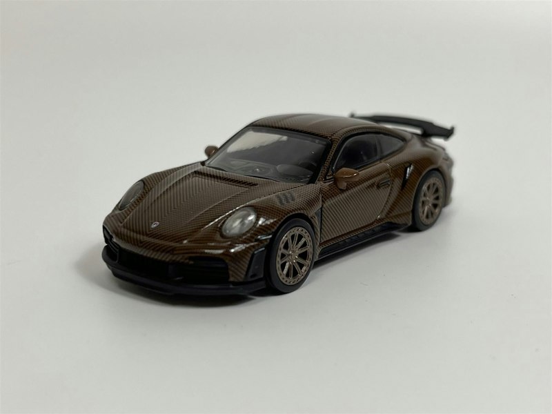 Pop Race Porsche 992 Stinger GTR Carbon Edition Brown 1:64 Scale Pop Race PR640049