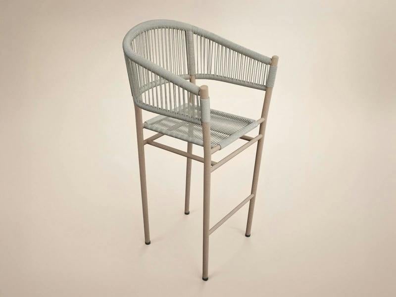 SOLACE+CO Hana Round Bar Table & Lita Chairs Garden Set White