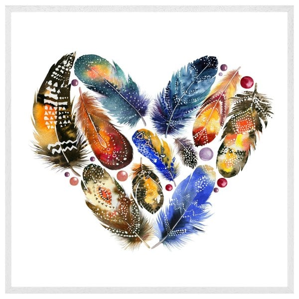 Benjamin Tate Design Boho tribal heart (picture Frame)