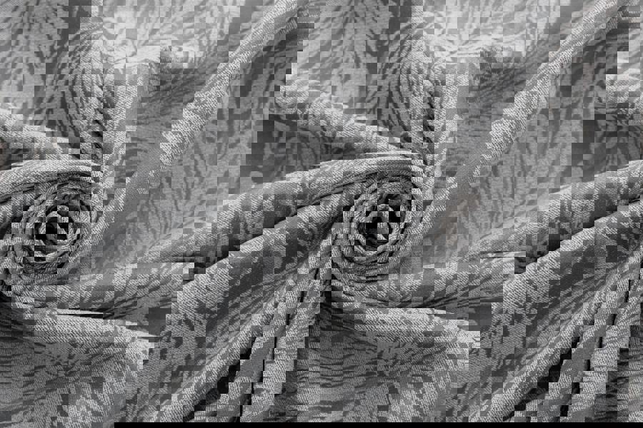 Luxury Living Chenille Jacquard Lined Ring Top Eyelet Curtains