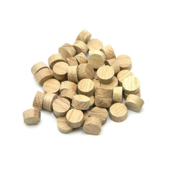 10mm Oak Flat Head Cross Grain Plug