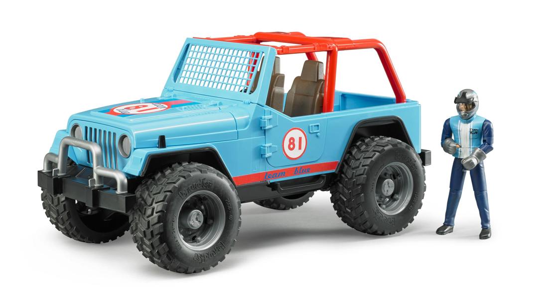 Bruder Jeep Cross Country Racer (Blue) with Driver Off-Road Racing Playset