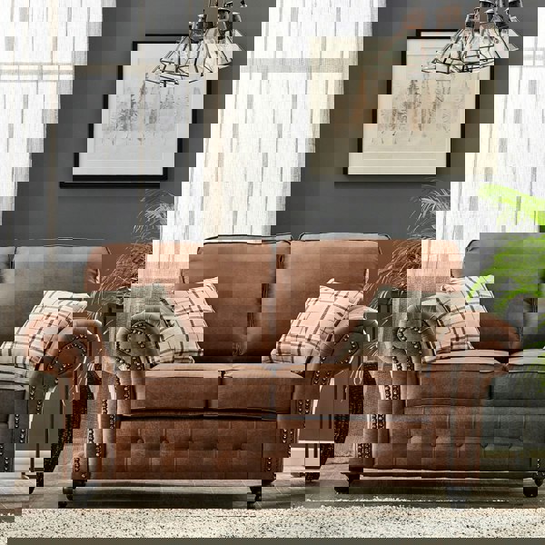 Oakland Chesterfield Leather 2 Seater Sofa