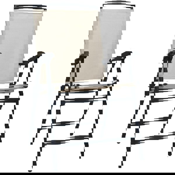 Berkfield Folding Garden Chairs 2 pcs Texilene Cream