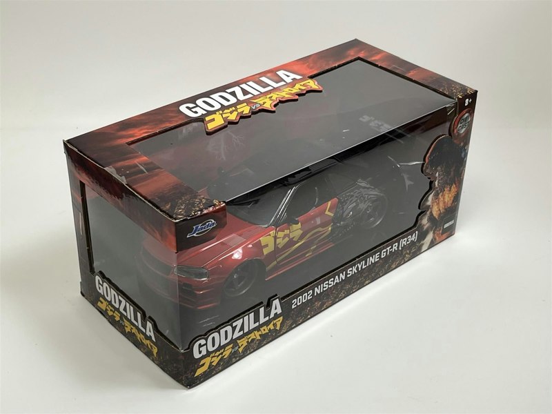 Jada Godzilla 2002 Nissan Skyline GT R R34 1:24 Scale Jada 253253024 35133