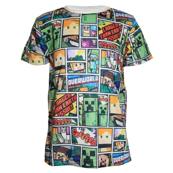 Minecraft Childrens/Kids Overworld T-Shirt - Multicoloured