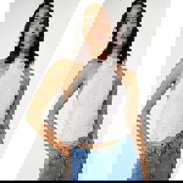 Pink Vanilla Lace Halter Neck Top