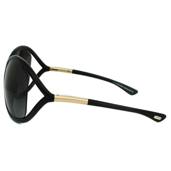 Tom Ford Sunglasses FT0009 Whitney 01D Shiny Black Smoke Grey Polarized