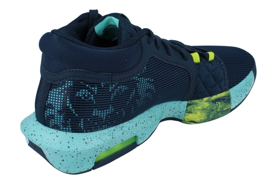 Nike Lebron Witness VIII Mens Basketball Trainers Fb2239  402 - Armory Navy Cyber Green Frost 402 - Photo 2