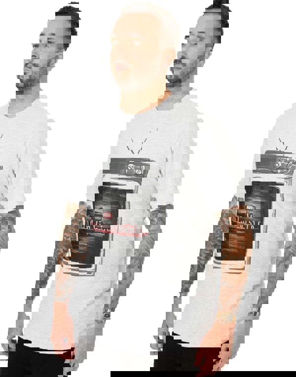 Marvel Mens White Wandavision Logo Short Sleeve Long Leg Pyjama Set