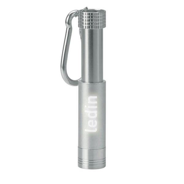MidOcean Pop Light Torch Keyring (Batteries Included) - Silver - 