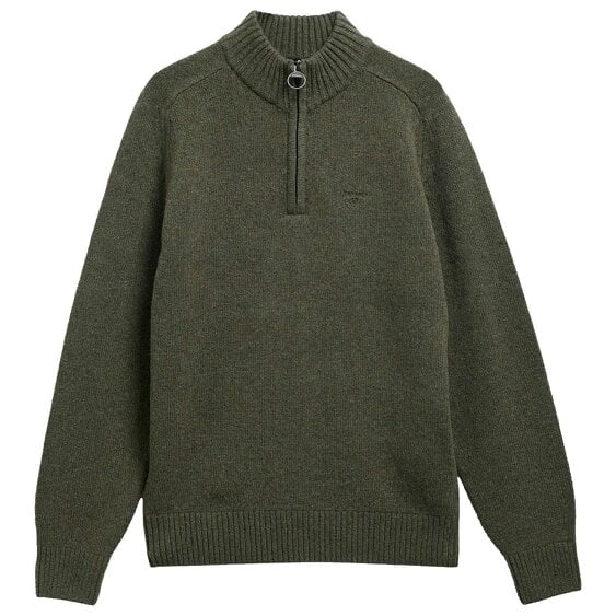 Barbour Newtown Half-Zip Jumper - Mid Olive