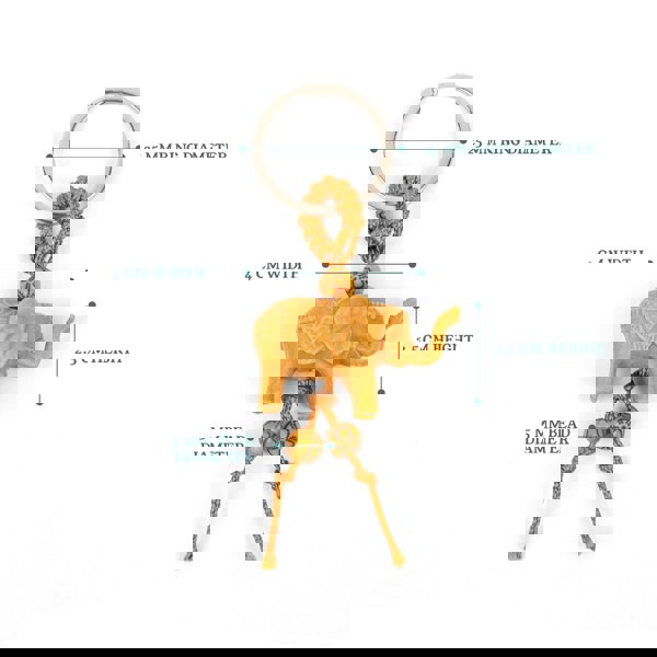 Myga Crystal and Zinc Keychain