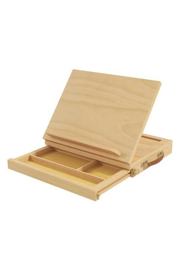 Dyzi Wooden Table Easel Box with Storage Folding Design