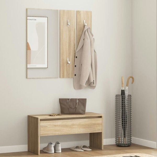 Berkfield Hallway Furniture Set Sonoma Oak Engineered Wood