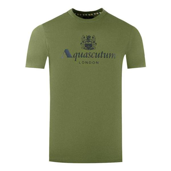 Aquascutum Mens London Aldis Logo T-Shirt - Green - 