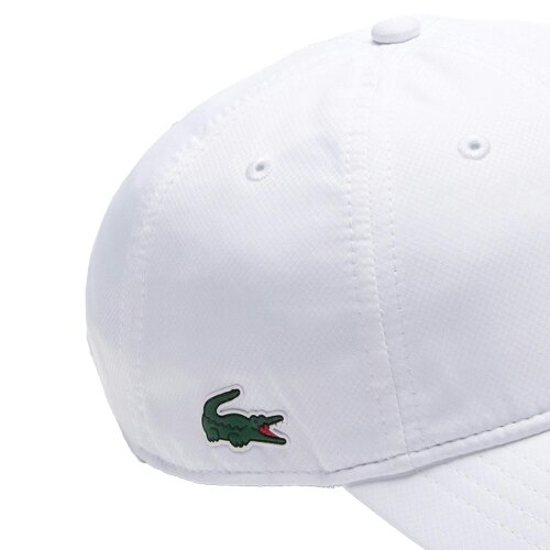 Lacoste Sport Lightweight Diamond Taffeta Baseball Cap White