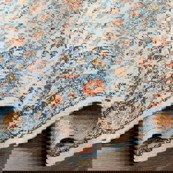 Livabliss Huntington Beach-Vintage Blue Beige Orange In- & Outdoor Rug