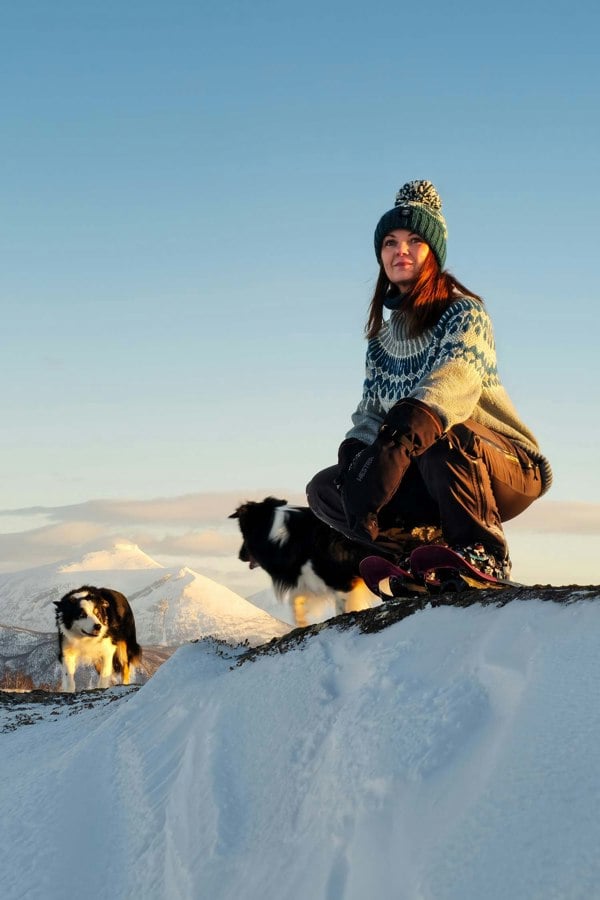 SuperBobble Teal Flora Nordic Knit Hat