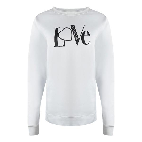 Moschino Love Moschino Bold Love Logo White Sweater