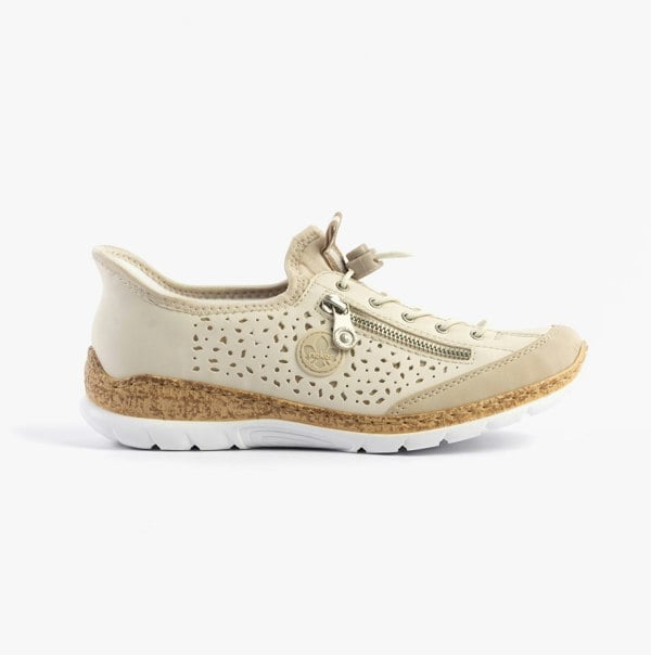 Rieker N42V3-60 Womens Shoes - Beige