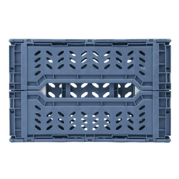 JVL STACKIT - Plastic Foldable Storage Crate - 4L - Blue