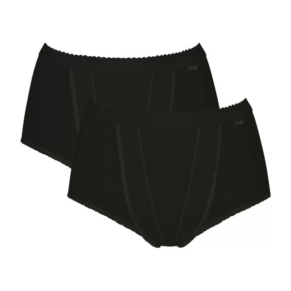 Sloggi Control 2-Pack Maxi Briefs, Black