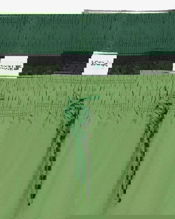 Lacoste Mens Light Quick-Dry Swim Shorts - Lamb's Lettuce/Green 37I | CHO | Designer Mens Swim Shorts