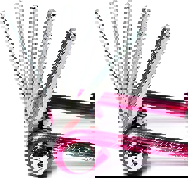 Awe 8 Piece CR-V Special Hardened Steel Bike Multi Function Red Pocket Tool